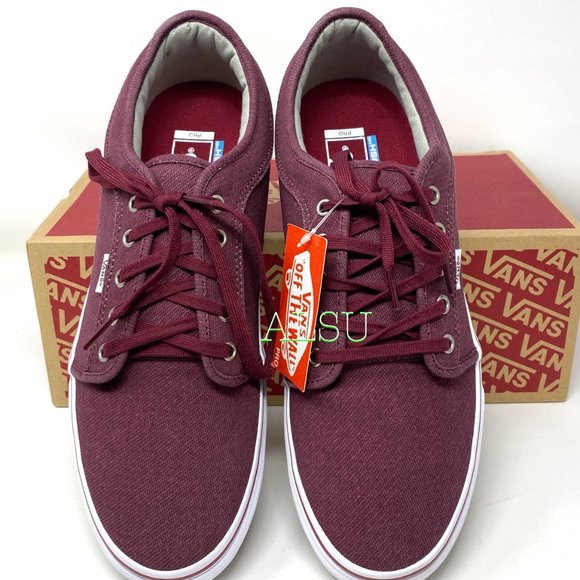 VANS Chukka Low Top Canvas Red Wine Casual Women’s Size 9 Sneakers VN000ZUMGPK - Picture 4 of 11